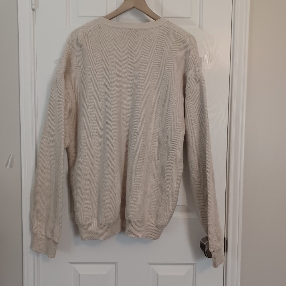 RoundTree & Yorke 100%cotton Grandpa Button Front Sweater Cardigan Sz XL - Picture 5 of 5